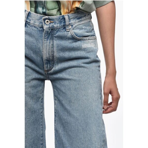 Off-White MAIN LABEL Mid Wash Flared Fit Denims 30cm - Image 3
