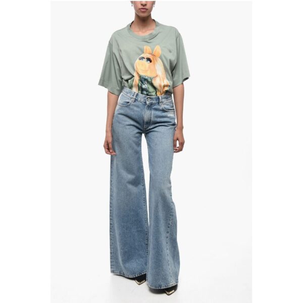Off-White MAIN LABEL Mid Wash Flared Fit Denims 30cm - Image 4