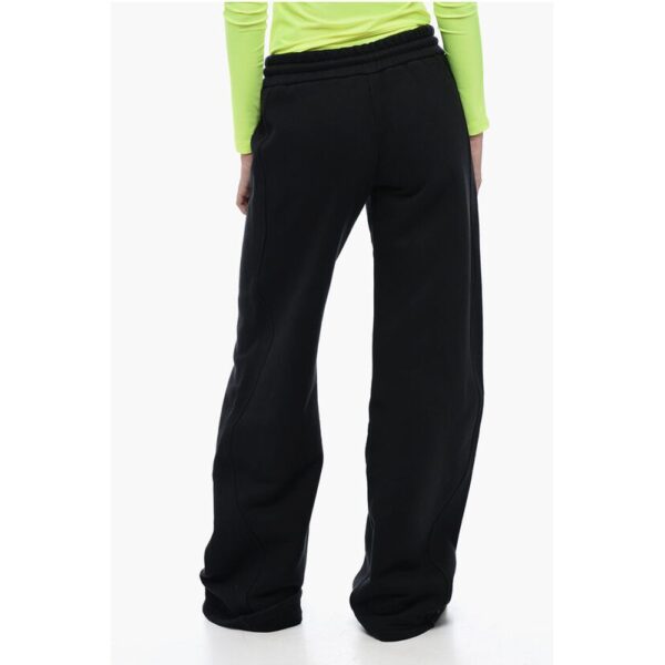 Off-White Brushed Cotton Straight Fit ROUND Joggers - Image 2