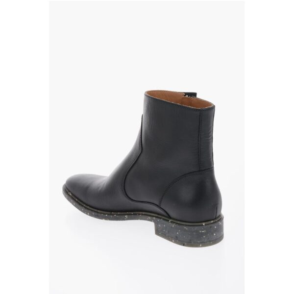 Off-White Stone Effect Sole ECO Leather Booties - Image 4