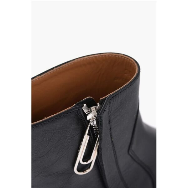 Off-White Stone Effect Sole ECO Leather Booties - Image 5