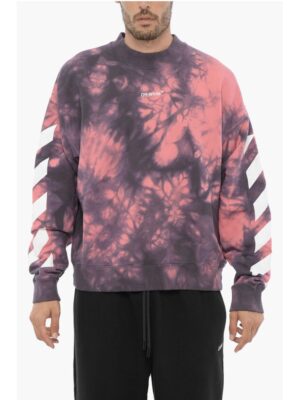 Off-White Tie-Dye Effect DIAG ARROW Crew-neck Sweatshirt