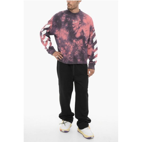 Off-White Tie-Dye Effect DIAG ARROW Crew-neck Sweatshirt - Image 4