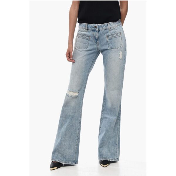 Palm Angels Light Washed Bootcut Fit Denims 29 cm