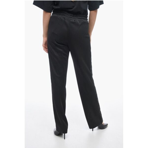 Palm Angels Cotton Track Pants with Lurex Embroideries - Image 2
