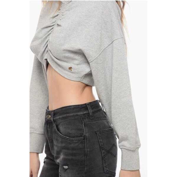 Palm Angels Cotton Cropped Hoodie - Image 3