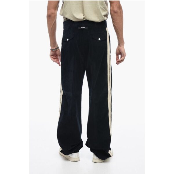 Palm Angels Corduroy TAPE Pants with Contrasting Bands - Image 2