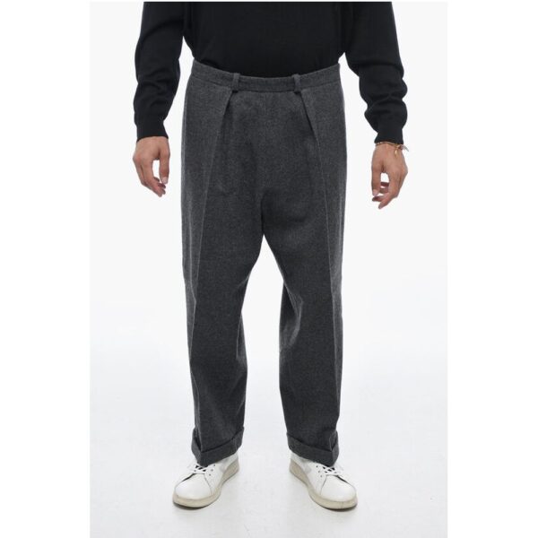 Maison Margiela MM10 Single-pleated Wool Blend Chinos Pants
