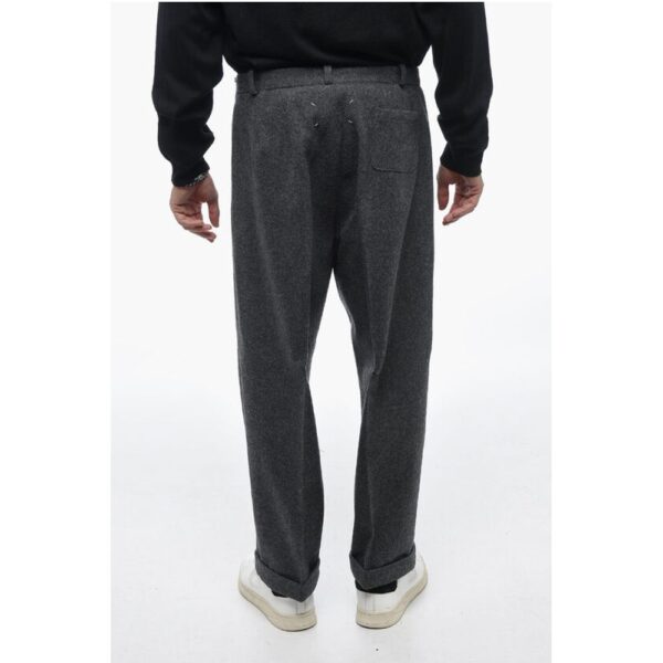 Maison Margiela MM10 Single-pleated Wool Blend Chinos Pants - Image 2