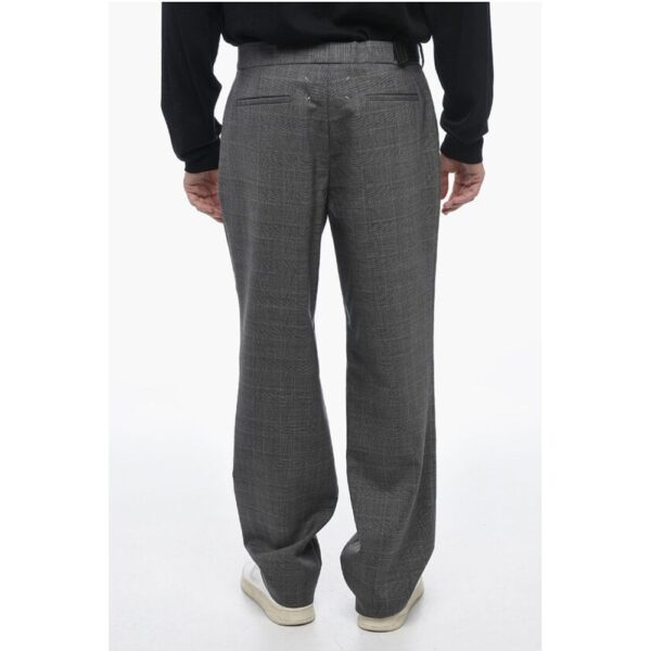 Maison Margiela MM14 Virgin Wool Chinos Pants with District Check Motif - Image 2