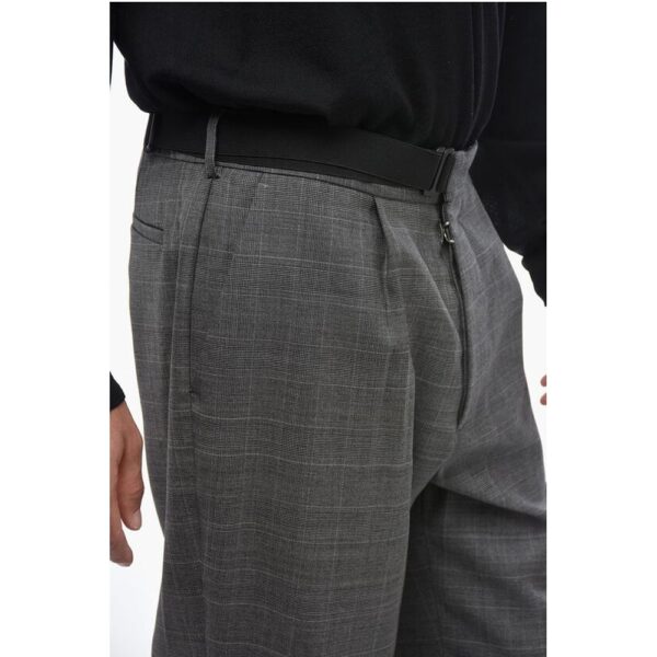 Maison Margiela MM14 Virgin Wool Chinos Pants with District Check Motif - Image 3