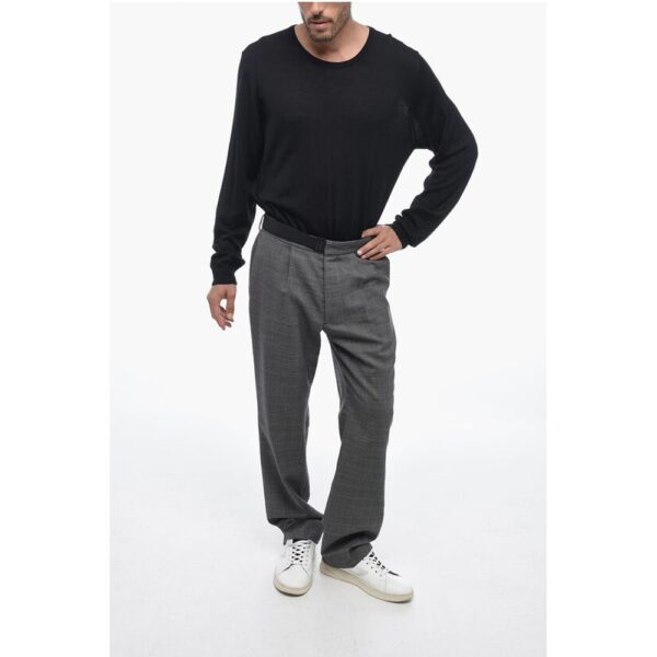 Maison Margiela MM14 Virgin Wool Chinos Pants with District Check Motif - Image 4