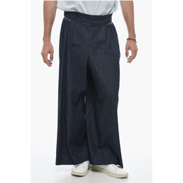 Maison Margiela MM0 Dark Washed Gaucho Denims with Martingales 40cm