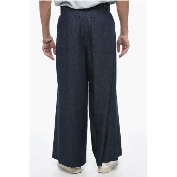 Maison Margiela MM0 Dark Washed Gaucho Denims with Martingales 40cm - Image 2