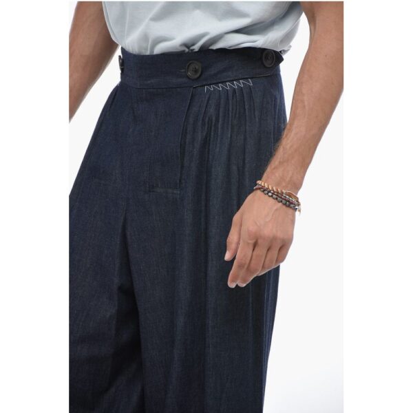 Maison Margiela MM0 Dark Washed Gaucho Denims with Martingales 40cm - Image 3