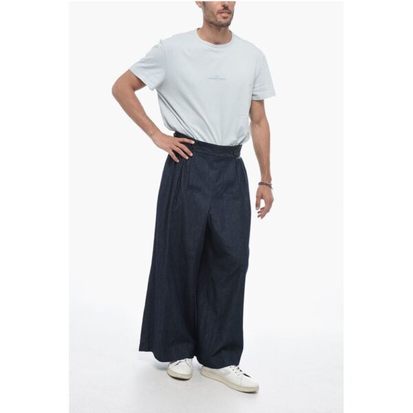 Maison Margiela MM0 Dark Washed Gaucho Denims with Martingales 40cm - Image 4