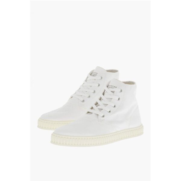 Maison Margiela MM22 Canvas High-top Sneakers with Rubber Sole