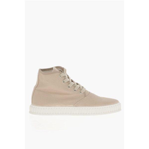 Maison Margiela MM22 Canvas High-top Sneakers with Rubber Sole - Image 3