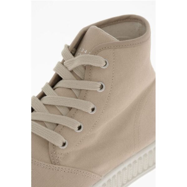 Maison Margiela MM22 Canvas High-top Sneakers with Rubber Sole - Image 4