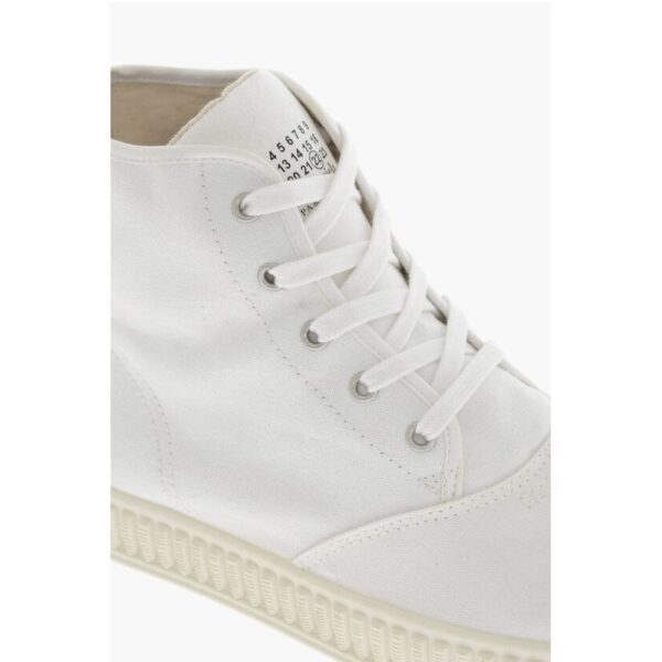 Maison Margiela MM22 Canvas High-top Sneakers with Rubber Sole - Image 4