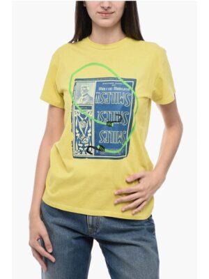Maison Margiela MM1 Crew Neck SMILES Printed Cotton T-Shirt