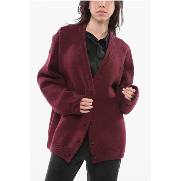 Maison Margiela Drop Shoulder Wool Cardigan