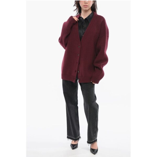 Maison Margiela Drop Shoulder Wool Cardigan - Image 4