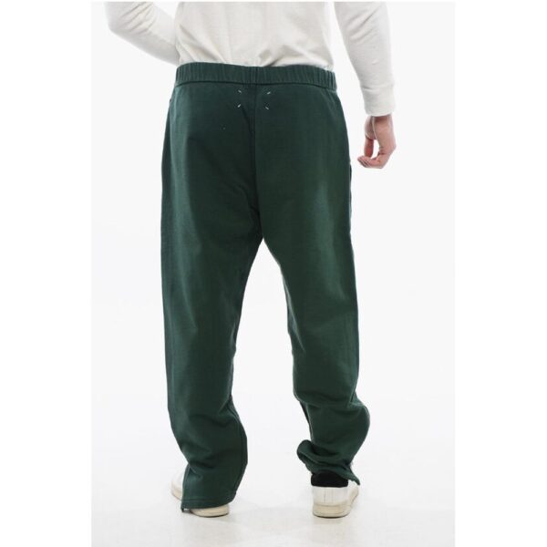 Maison Margiela Brushed Cotton Joggers With Botton Zips - Image 2