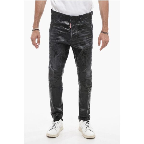 Dsquared² Long Crotch Relax Denims with Distressed Detail