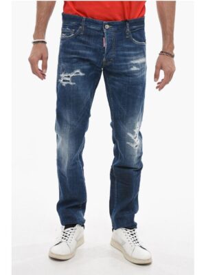 Dsquared² Slim Fit Denims with Distressed Detail