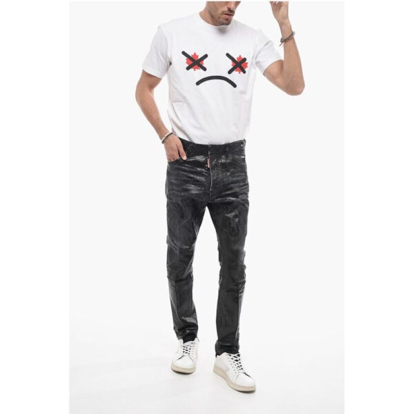 Dsquared² Long Crotch Relax Denims with Distressed Detail - Image 4