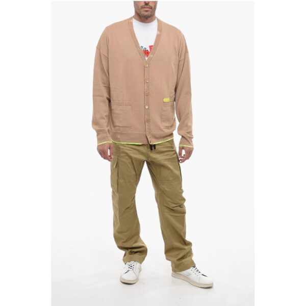 Dsquared² Cashmere Blend Cardigan wiith Distressed Detail - Image 4