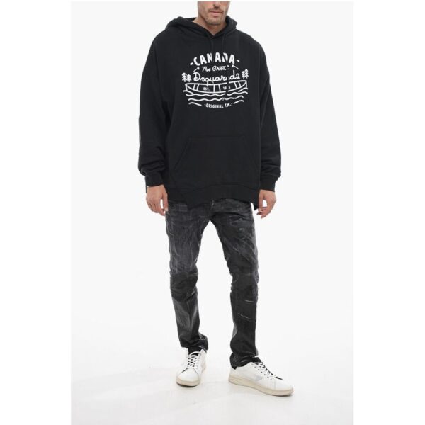 Dsquared² RAGIAN Hoodie Sweatshirt with Lettering Print - Image 4