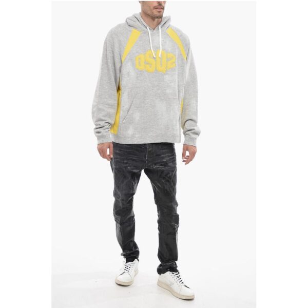 Dsquared² Two-toned Hoodie Sweatshirt with Embroidered Logo - Image 4