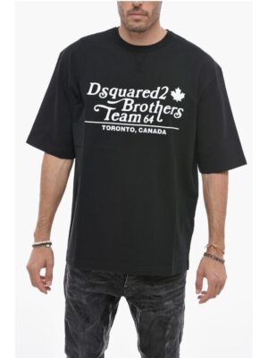 Dsquared² Loose Fit BROTHERS TEAM T-shirt with Logo Print