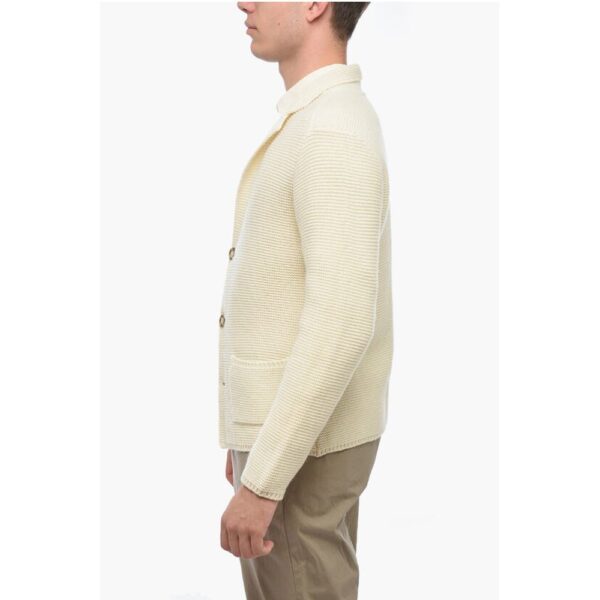 Altea Virgin Wool Cardigan with Patch Pockets - Image 2