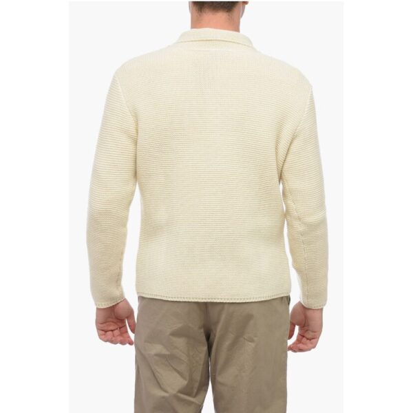 Altea Virgin Wool Cardigan with Patch Pockets - Image 3