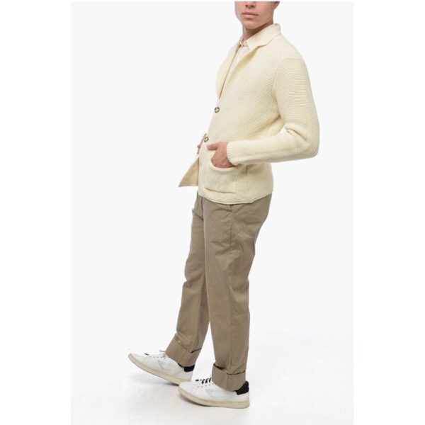 Altea Virgin Wool Cardigan with Patch Pockets - Image 4