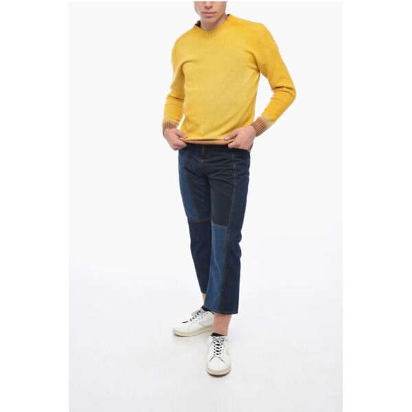 Altea Crew Neck Virgin Wool Sweater with Degradè Bottom - Image 4