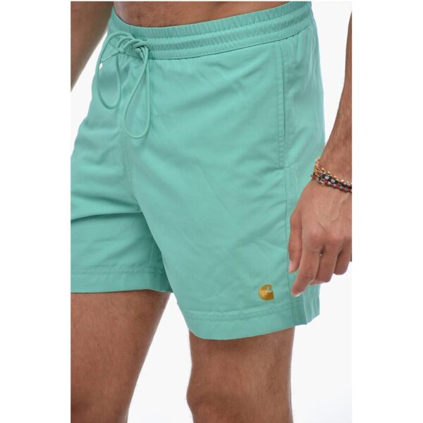 Carhartt Wip Solid Color CHASE Swim Shorts with 3 Pockets - Image 3