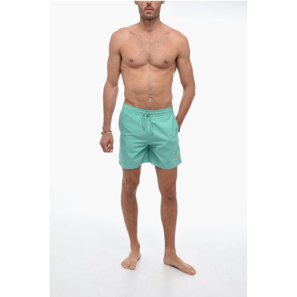 Carhartt Wip Solid Color CHASE Swim Shorts with 3 Pockets - Image 4