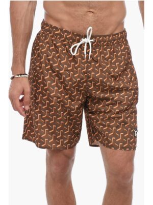Yes I Am Pattern Print Boxer Swimsuit