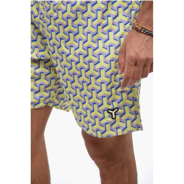 Yes I Am Monogram Motif Swim Shorts - Image 3