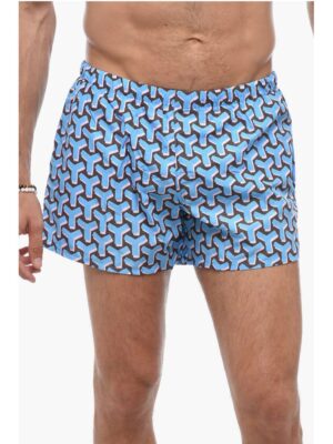 Yes I Am Monogram Motif Swim Shorts