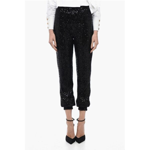 In The Mood For Love Sequined ASHA Pants with Ankle Cuffs