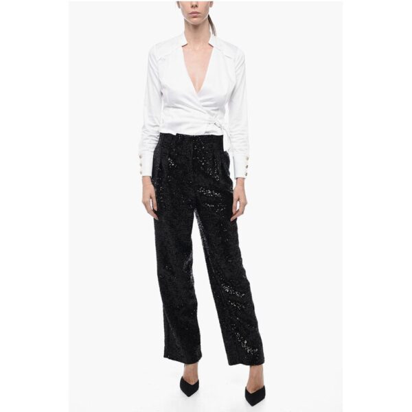 In The Mood For Love Sequined CLYDE Pants with Wide Leg - Image 4