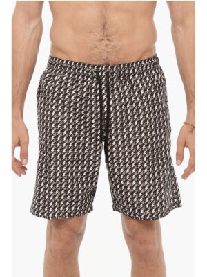 Neil Barrett All Over Thunderbolt Printed Swim Shorts