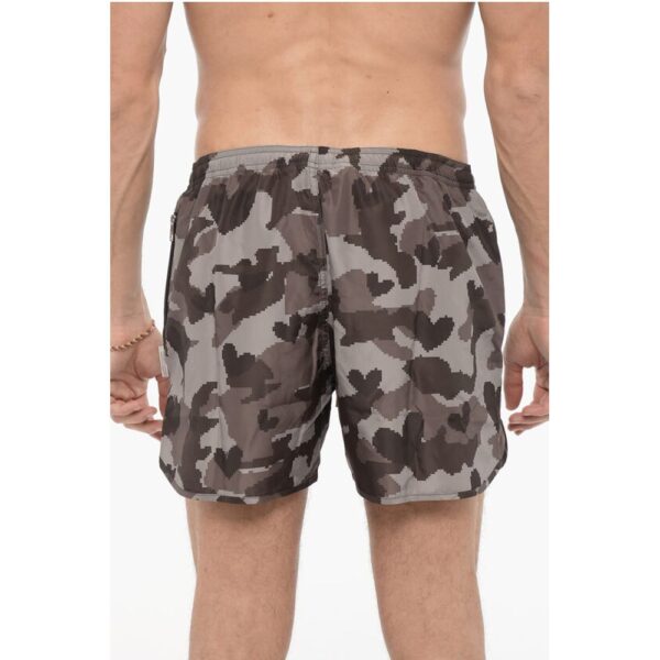 Neil Barrett Camouflage Motif Slim Fit Swim Shorts - Image 2