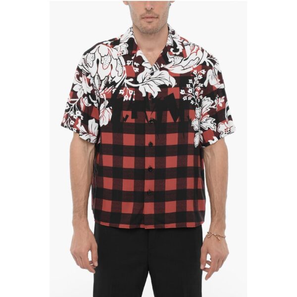 Neil Barrett Boxy Fit Double Patterned Shirt