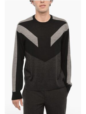 Neil Barrett Two-Tone Wool MODERNIST Sweater